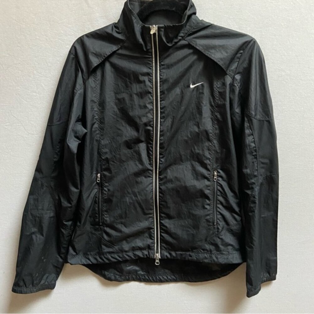 Nike Kids Lightweight Running Warm Up Zip Up Jacket Black Sz M 8-10
